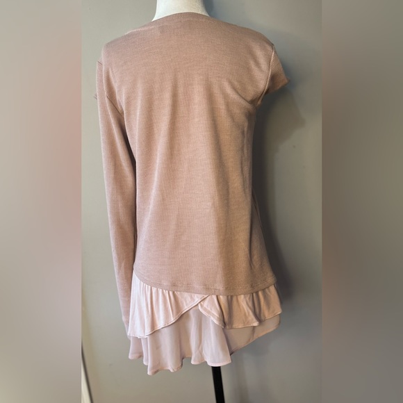 NWOT LOGO Lori Goldstein Waffle/Lace Top W/ Pockets!! - Picture 6 of 10